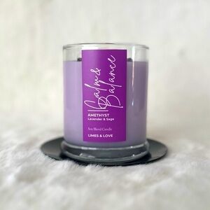 ♦️No longer available♦️ Amtheyst Calm & Balance gemstone Candle